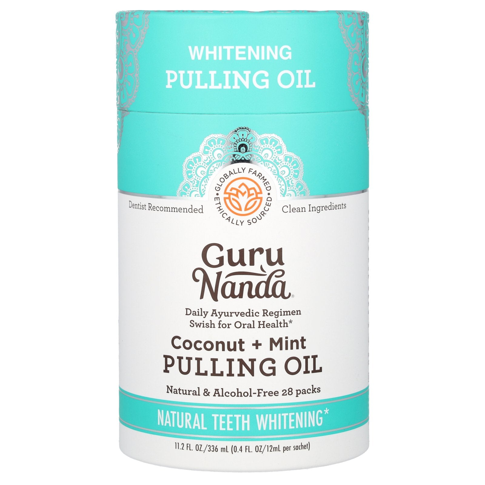 Foto 2 pulgar | Oil Pulling Gurunanda, Blanqueador, Coco Y Menta, 12 Ml, Paquete De 28 - Venta Internacional.