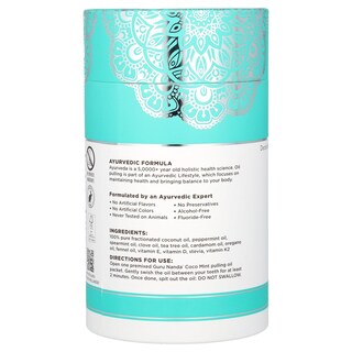 Foto 2 | Oil Pulling Gurunanda, Blanqueador, Coco Y Menta, 12 Ml, Paquete De 28 - Venta Internacional.