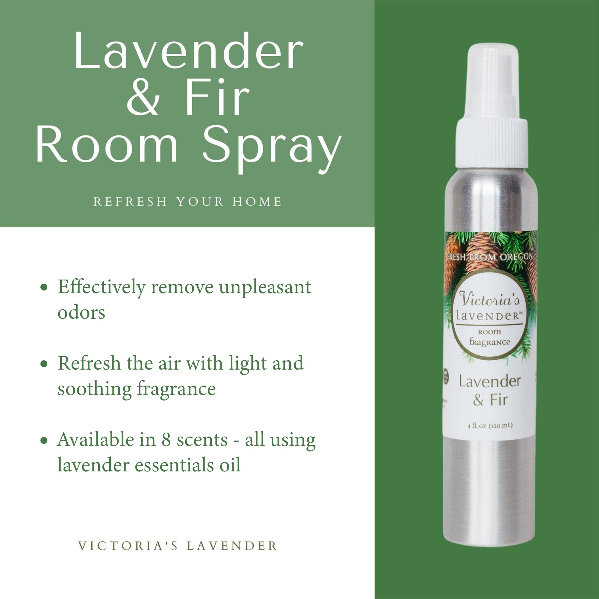 Foto 3 pulgar | Spray De Habitación Victoria's Lavender, Totalmente Natural, Lavanda Y Abeto, 120 Ml - Venta Internacional.