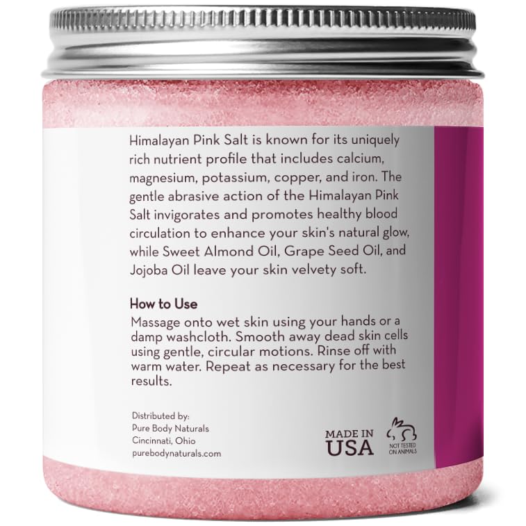 Foto 7 pulgar | Exfoliante De Sal Pure Body Naturals Himalayan 355 Ml Con Aceite De Almendras - Venta Internacional.