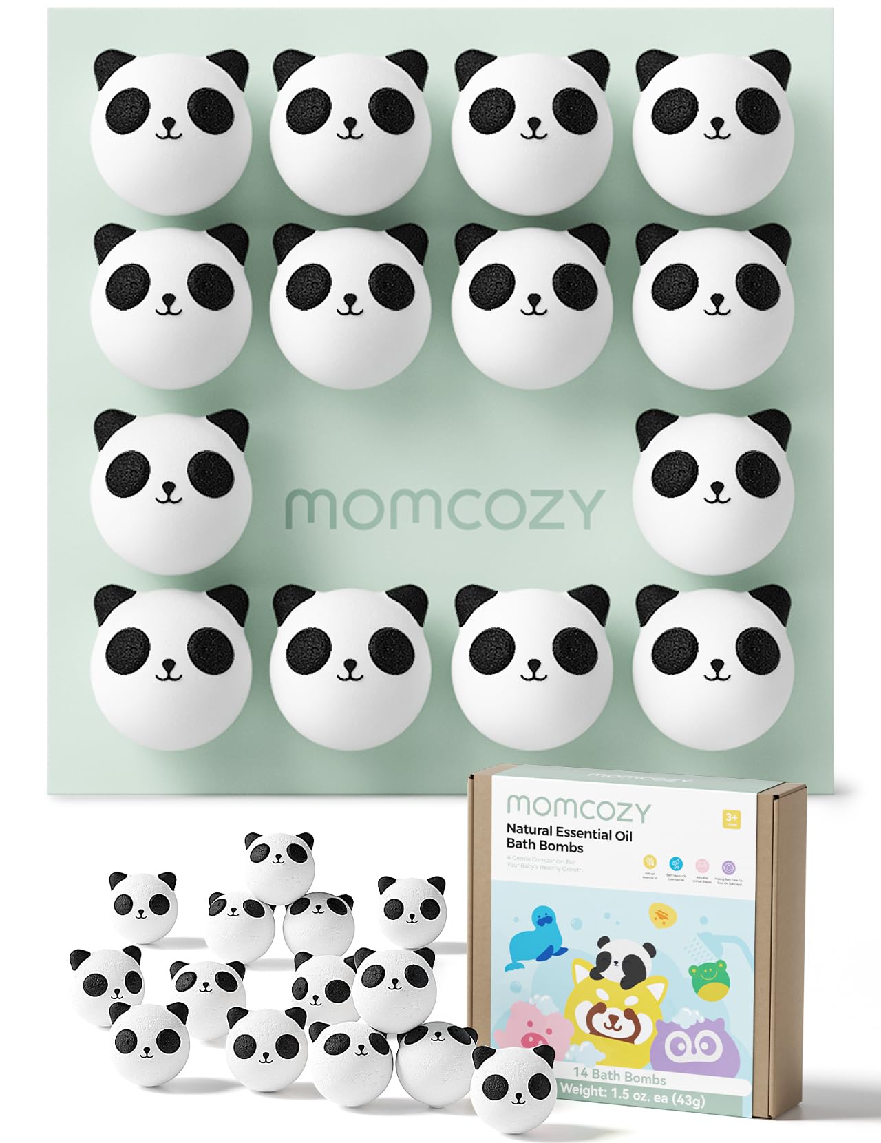 Foto 2 pulgar | Bombas De Baño Momcozy, Aceite Esencial Natural Y Orgánico, 14 Unidades, Para Niños - Venta Internacional.
