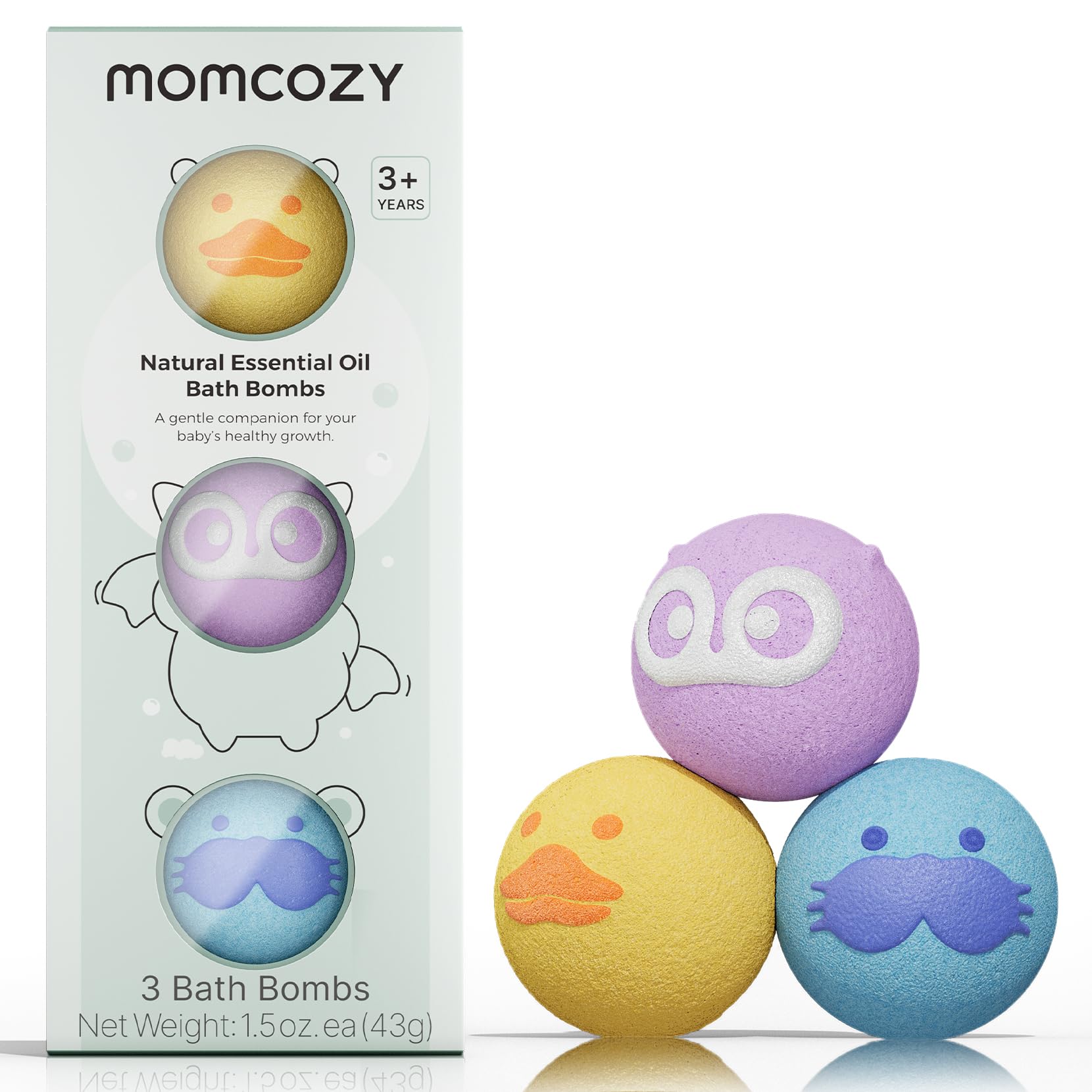 Foto 2 pulgar | Bombas De Baño Momcozy, Aceite Esencial Natural Y Orgánico Para Niños, 3 Unidades - Venta Internacional.