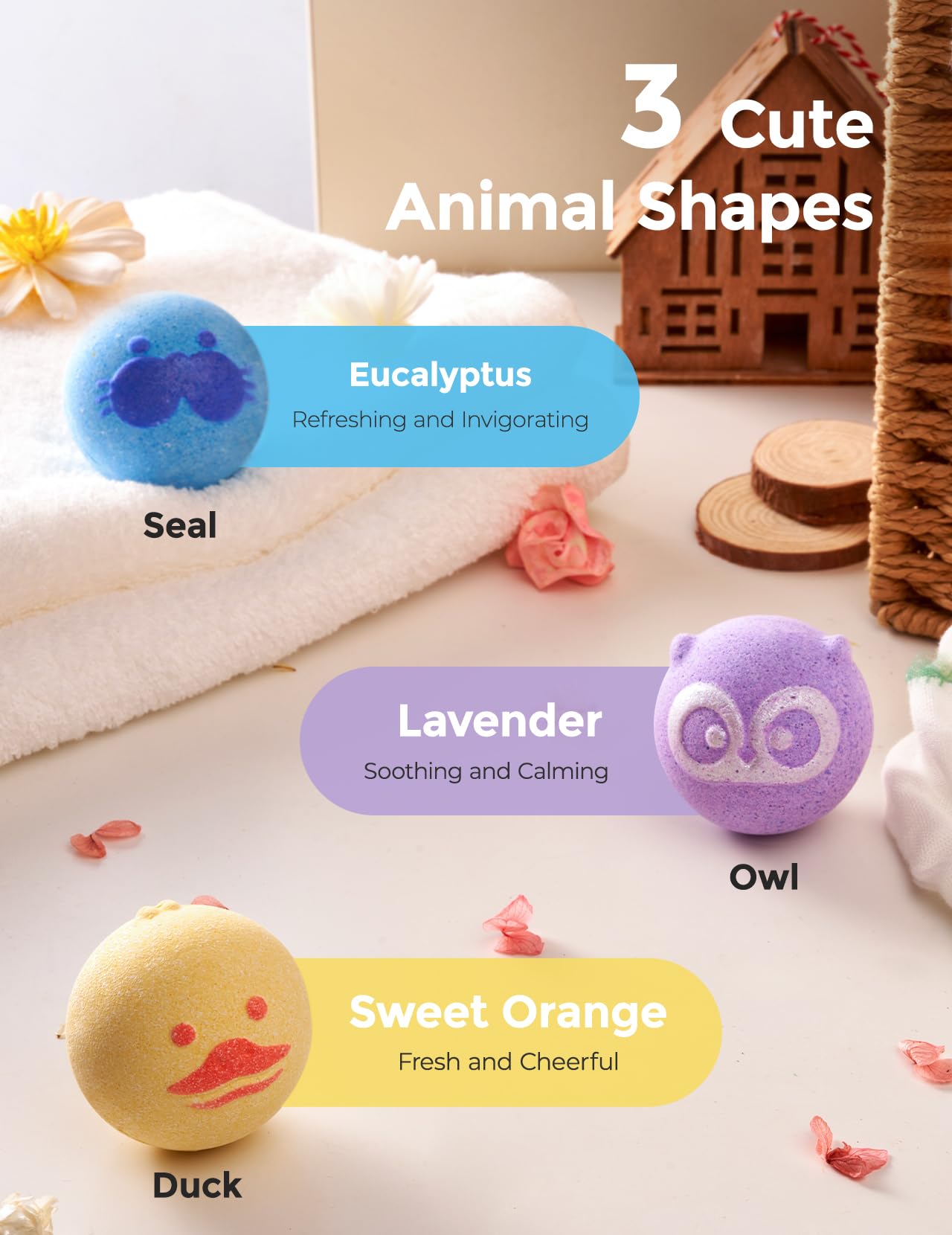 Foto 3 pulgar | Bombas De Baño Momcozy, Aceite Esencial Natural Y Orgánico Para Niños, 3 Unidades - Venta Internacional.