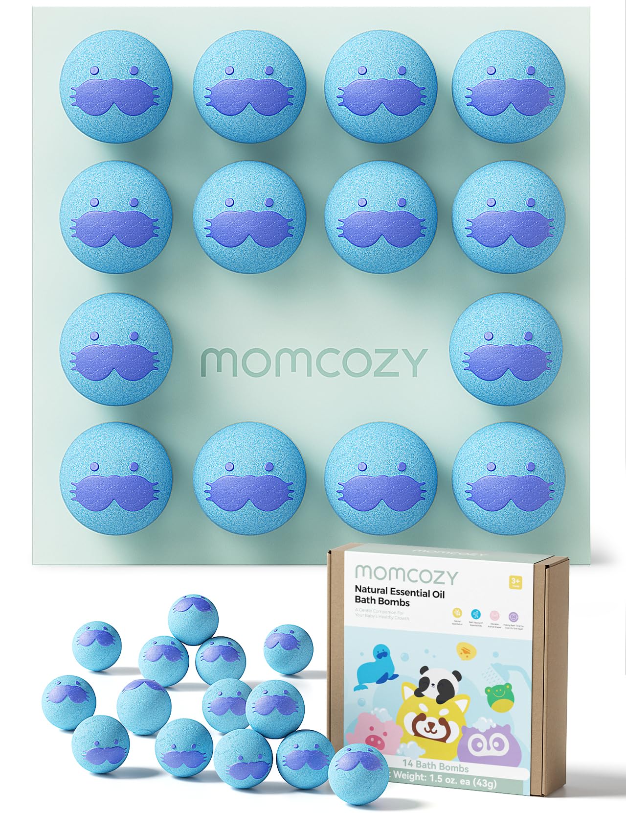 Foto 2 pulgar | Bombas De Baño Momcozy, Aceite Esencial Natural Y Orgánico, 14 Unidades, Para Niños - Venta Internacional.