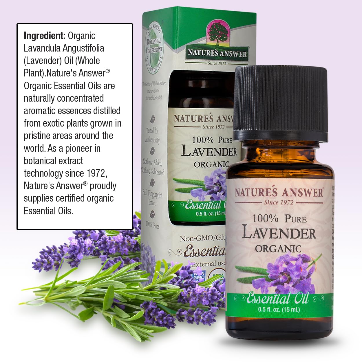 Foto 4 pulgar | Aceite Esencial Nature's Answer De Lavanda, 15 Ml, 100% Orgánico Puro - Venta Internacional.