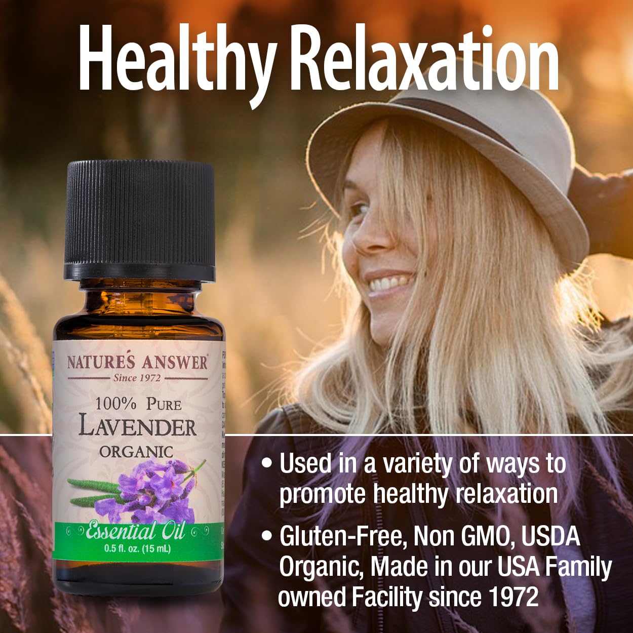 Foto 5 pulgar | Aceite Esencial Nature's Answer De Lavanda, 15 Ml, 100% Orgánico Puro - Venta Internacional.