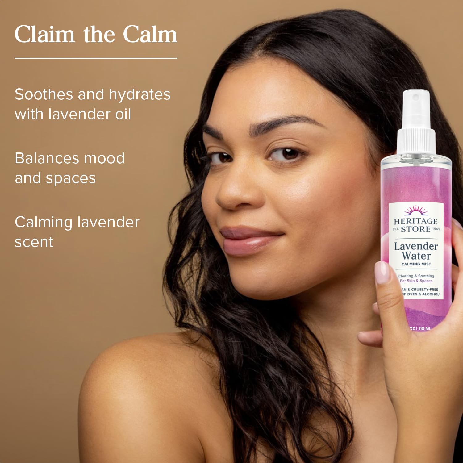 Foto 3 pulgar | Rocío De Agua Para Rostro Y Cuerpo Heritage Store Lavender, 120 Ml - Venta Internacional.