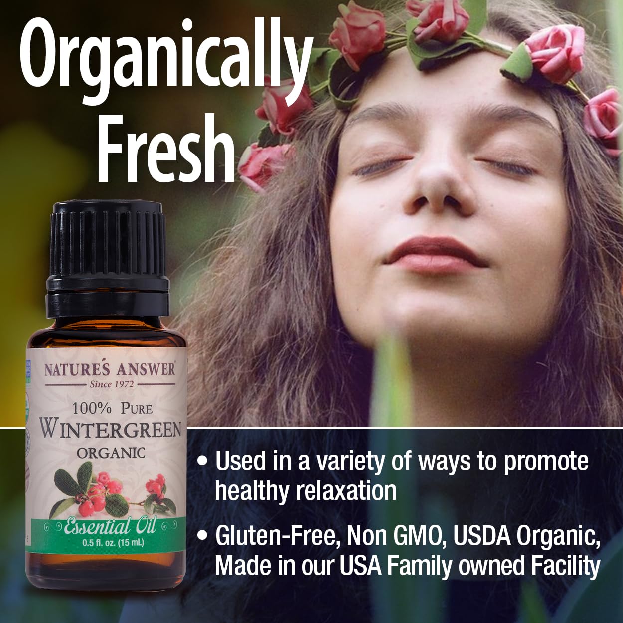 Foto 5 pulgar | Aceite Esencial Nature's Answer Wintergreen 15 Ml Usda Organic - Venta Internacional.