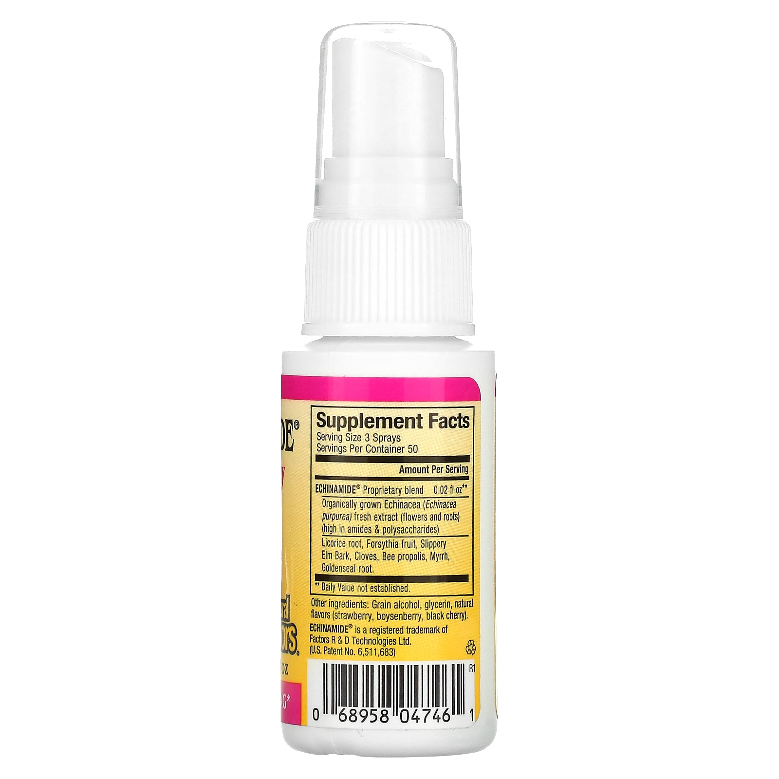 Foto 3 pulgar | Spray Para La Garganta Natural Factors Echinamide Con Propóleo, 30 Ml - Venta Internacional.