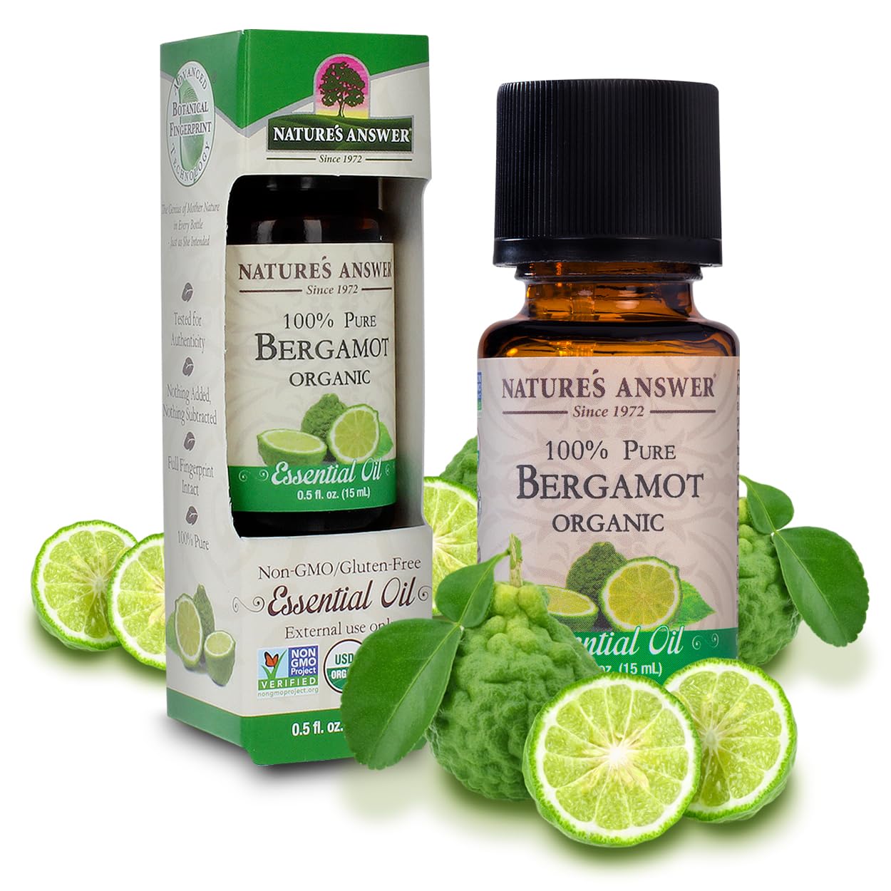 Foto 2 pulgar | Aceite Esencial De Bergamota Orgánica Nature's Answer 15 Ml - Venta Internacional.