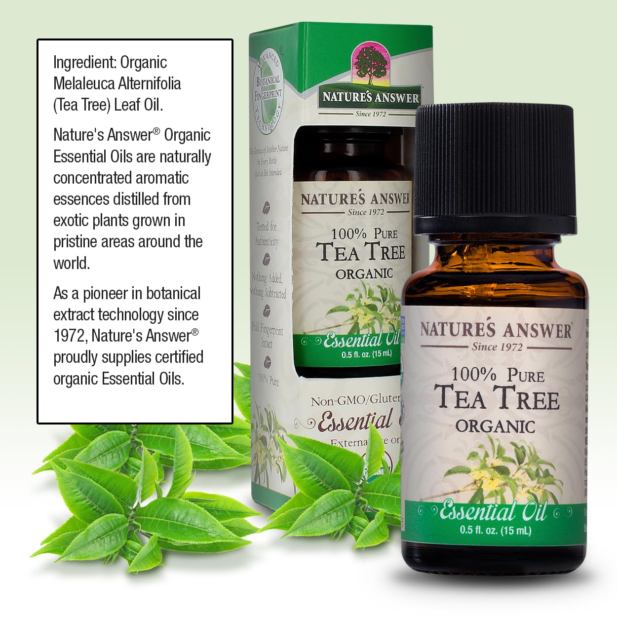 Foto 4 pulgar | Aceite Esencial De Árbol De Té Nature's Answer, 15 Ml, 100% Orgánico - Venta Internacional.
