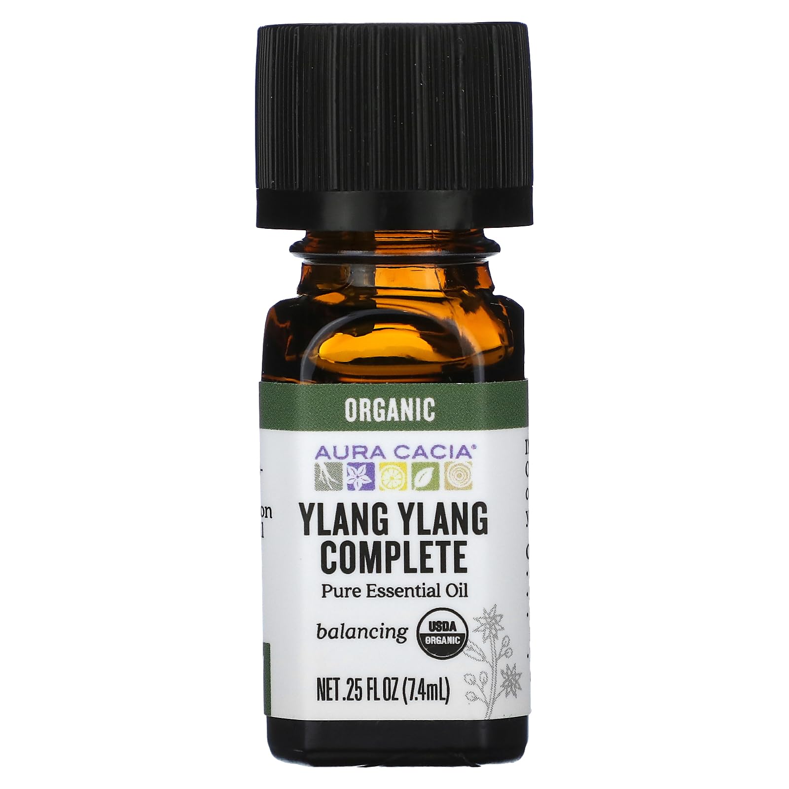 Foto 2 pulgar | Aceite Esencial Aura Cacia Ylang Ylang Complete, 7,4 Ml, Orgánico - Venta Internacional.