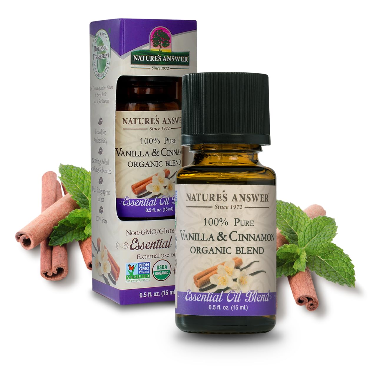 Foto 1 | Mezcla De Aceites Esenciales Nature's Answer, Vainilla Y Canela, 15 Ml - Venta Internacional.