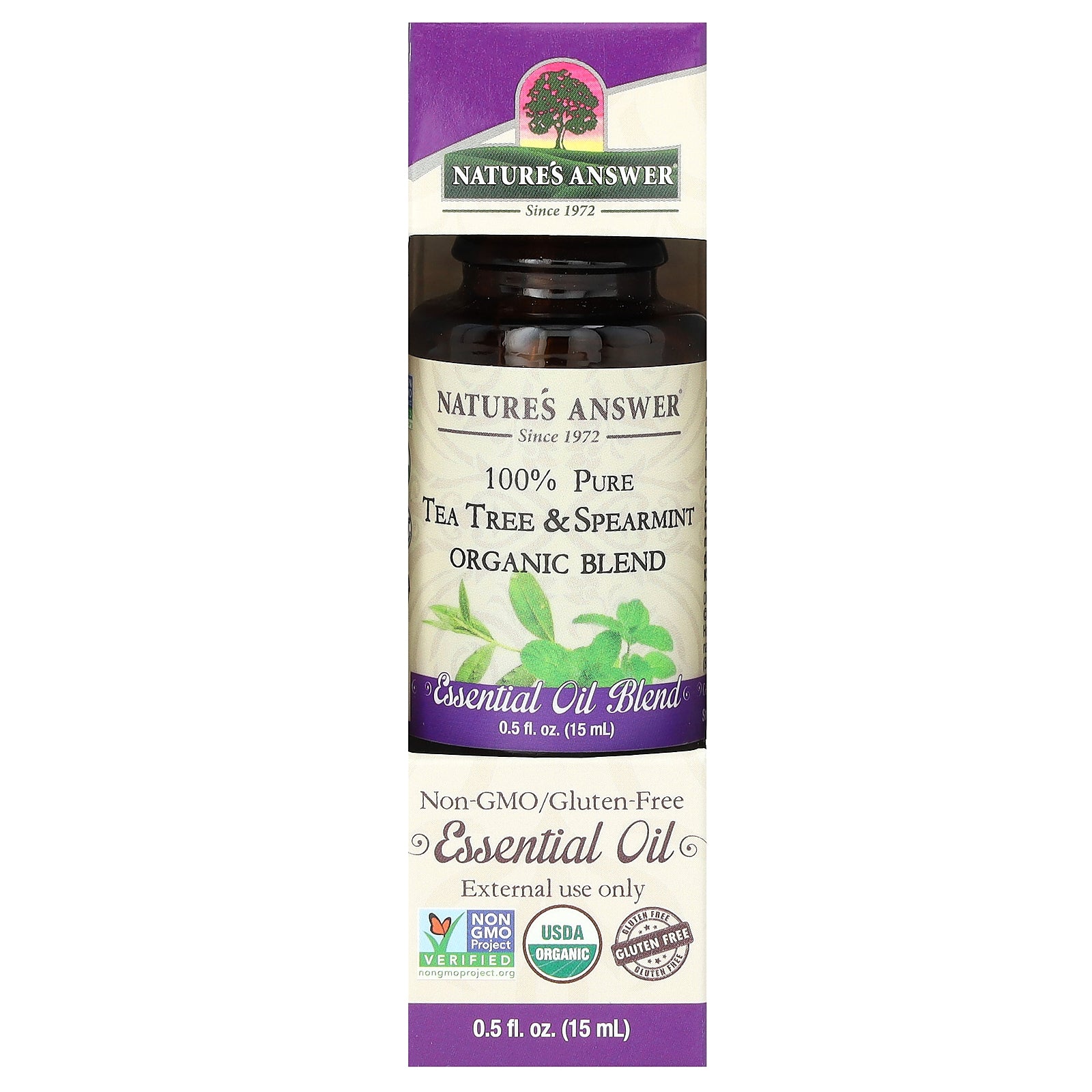 Foto 3 pulgar | Mezcla De Aceites Esenciales Nature's Answer, Árbol De Té Y Menta Verde, 15 Ml - Venta Internacional.