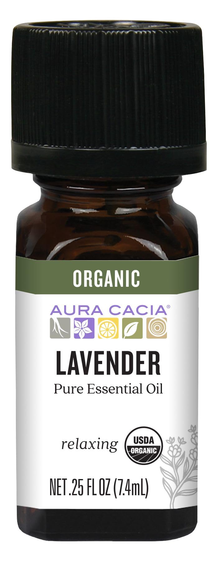 Foto 2 pulgar | Aceite Esencial Aura Cacia Pure Organic Lavanda 7 Ml - Venta Internacional.