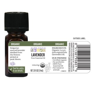 Foto 4 | Aceite Esencial Aura Cacia Pure Organic Lavanda 7 Ml - Venta Internacional.
