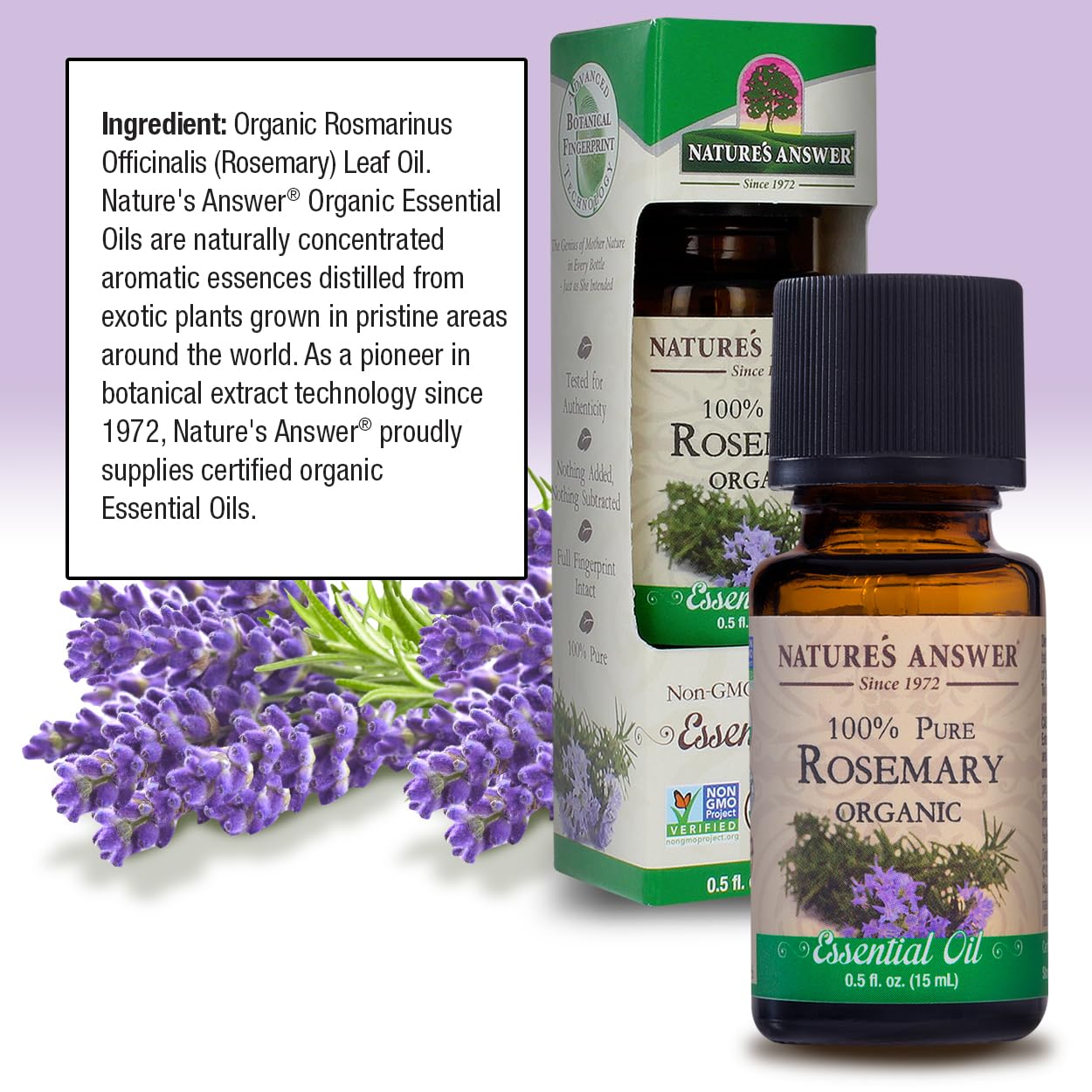 Foto 4 pulgar | Aceite Esencial Nature's Answer De Romero, 15 Ml, 100% Puro - Venta Internacional.