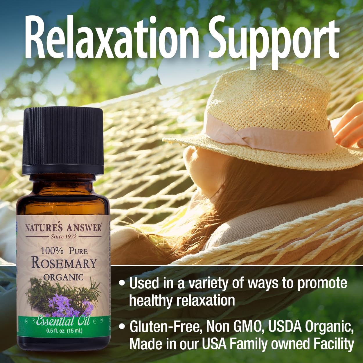 Foto 5 pulgar | Aceite Esencial Nature's Answer De Romero, 15 Ml, 100% Puro - Venta Internacional.