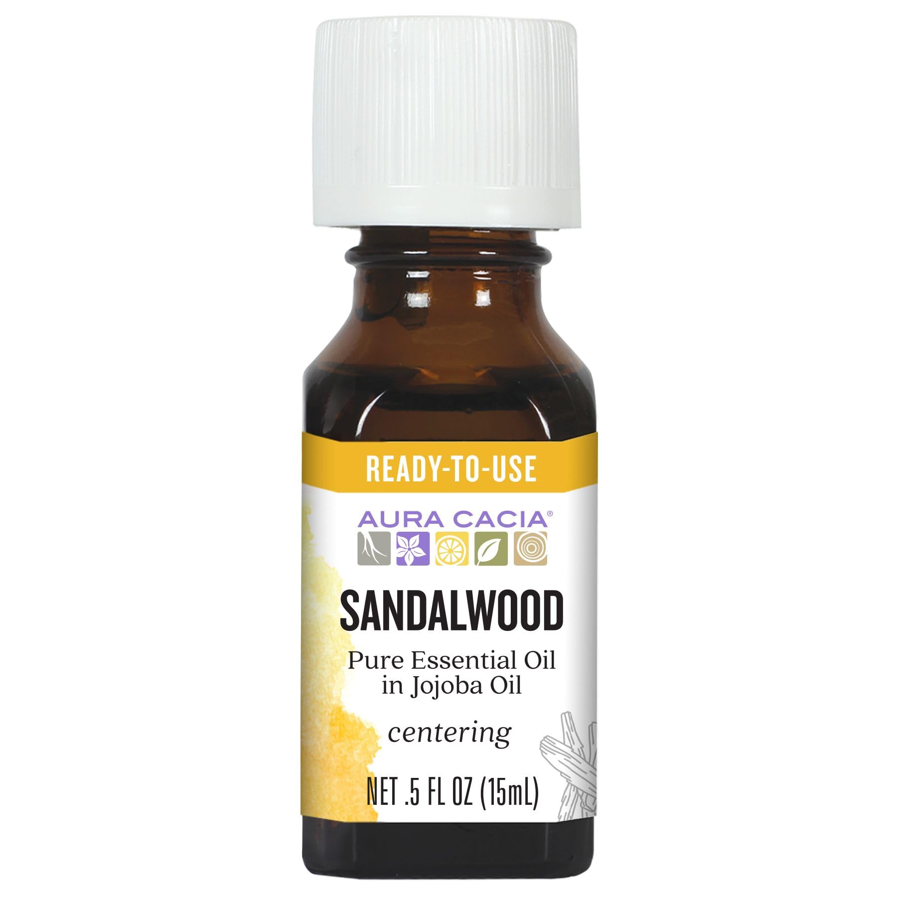 Foto 2 pulgar | Aceite Esencial Aura Cacia Sandalwood En Aceite De Jojoba, 15 Ml - Venta Internacional.