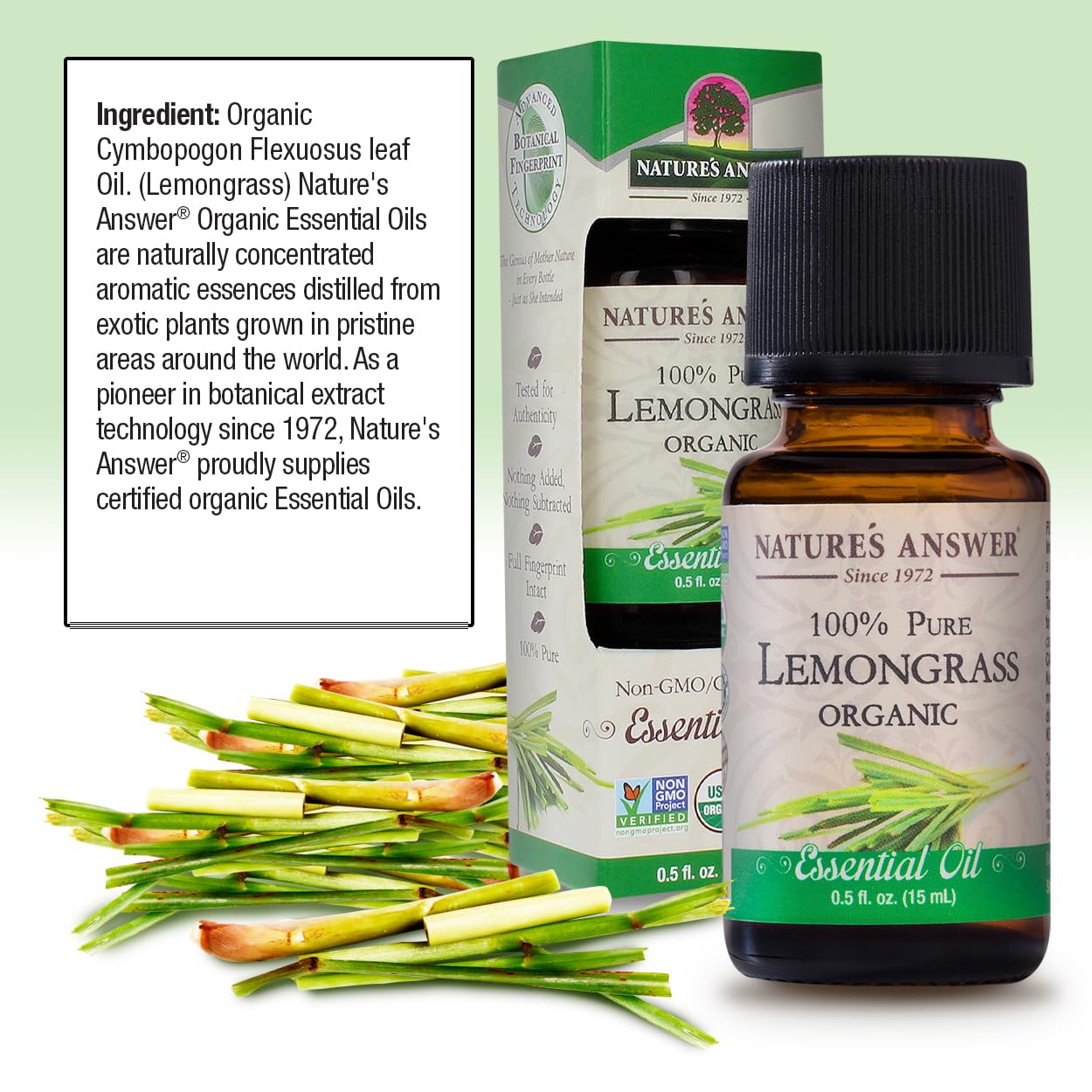 Foto 4 pulgar | Aceite Esencial Nature's Answer Lemongrass 15 Ml 100% Orgánico - Venta Internacional.