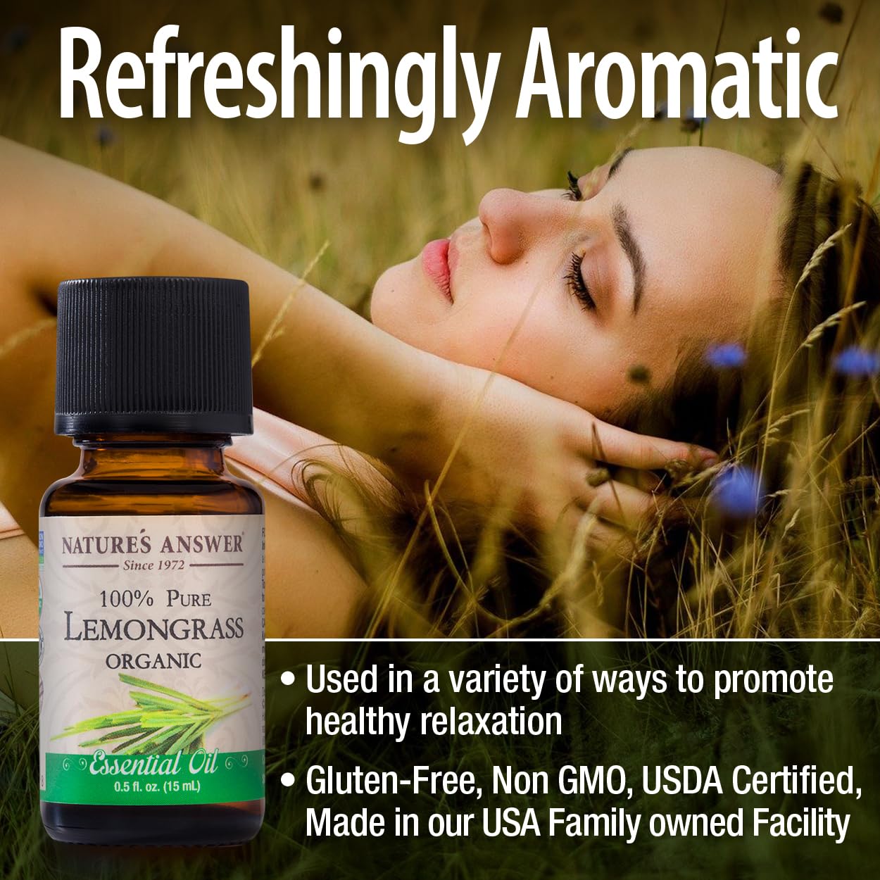 Foto 5 pulgar | Aceite Esencial Nature's Answer Lemongrass 15 Ml 100% Orgánico - Venta Internacional.