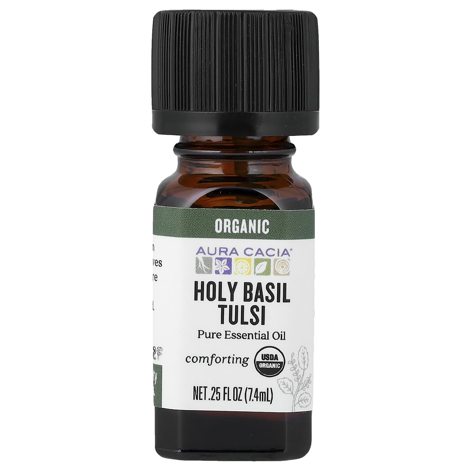 Foto 2 pulgar | Aceite Esencial Aura Cacia Organic Holy Basil Tulsi, 7 Ml - Venta Internacional.