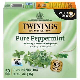 Foto 1 | Tea Twinings Pure Peppermint, 50 Bolsas, Envueltas Individualmente - Venta Internacional.