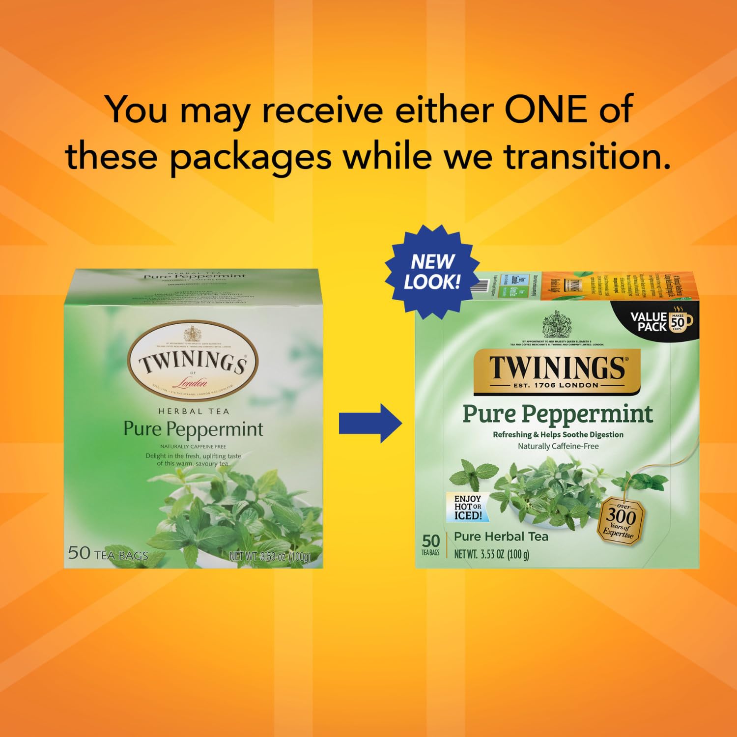 Foto 4 pulgar | Tea Twinings Pure Peppermint, 50 Bolsas, Envueltas Individualmente - Venta Internacional.