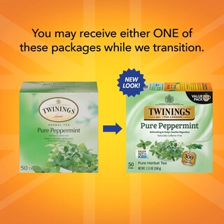 Foto 3 | Tea Twinings Pure Peppermint, 50 Bolsas, Envueltas Individualmente - Venta Internacional.