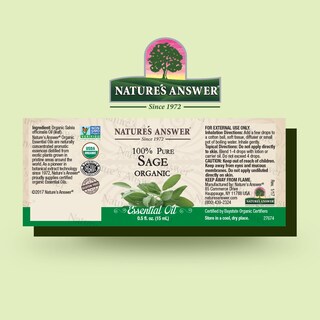 Foto 2 | Aceite Esencial De Salvia Nature's Answer 100% Puro, 15 Ml, Orgánico Usda - Venta Internacional.