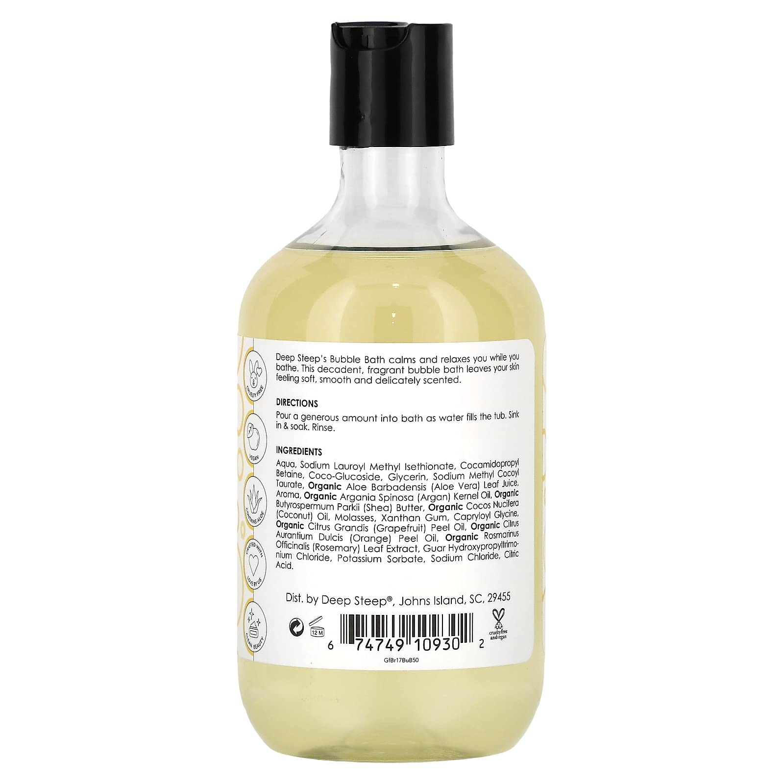 Foto 3 pulgar | Bubble Bath Deep Steep, Pomelo Y Bergamota, 500 Ml - Venta Internacional.
