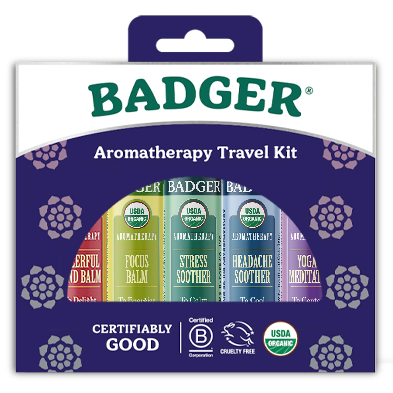 Foto 1 | Paquete Variado De Bálsamo De Aromaterapia Badger, Paquete De 5 - Venta Internacional.