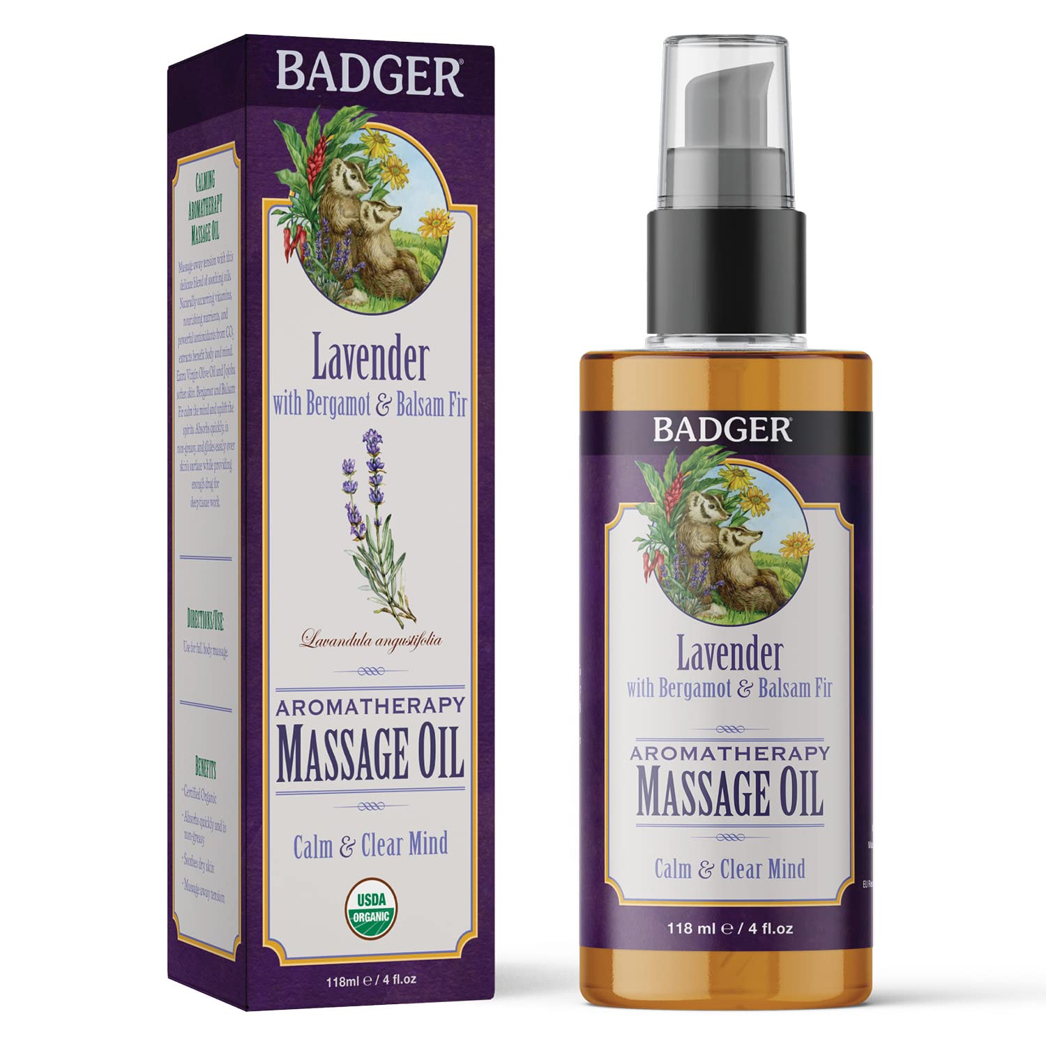 Foto 4 pulgar | Aceite De Masaje Badger Aromaterapia Lavanda Con Bergamota 120 Ml - Venta Internacional.