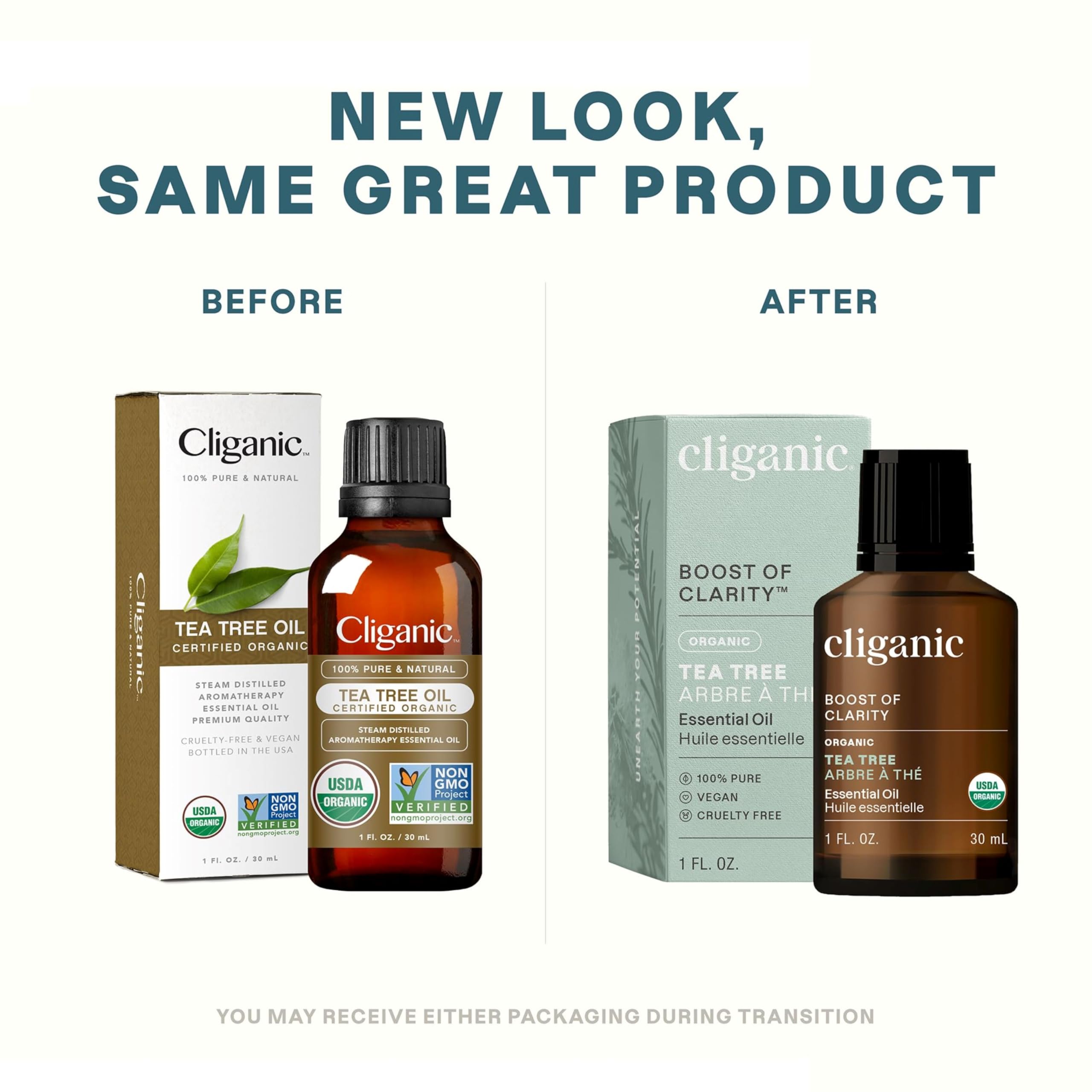 Foto 2 | Aceite Esencial De Árbol De Té Orgánico Cliganic 100% Puro Y Natural - Venta Internacional.