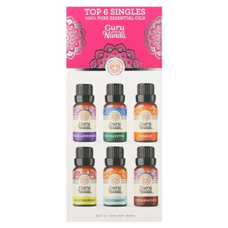 Foto 2 | Aceites Esenciales Gurunanda Top 6 Singles 100% Puros, 10 Ml (paquete De 6) - Venta Internacional.
