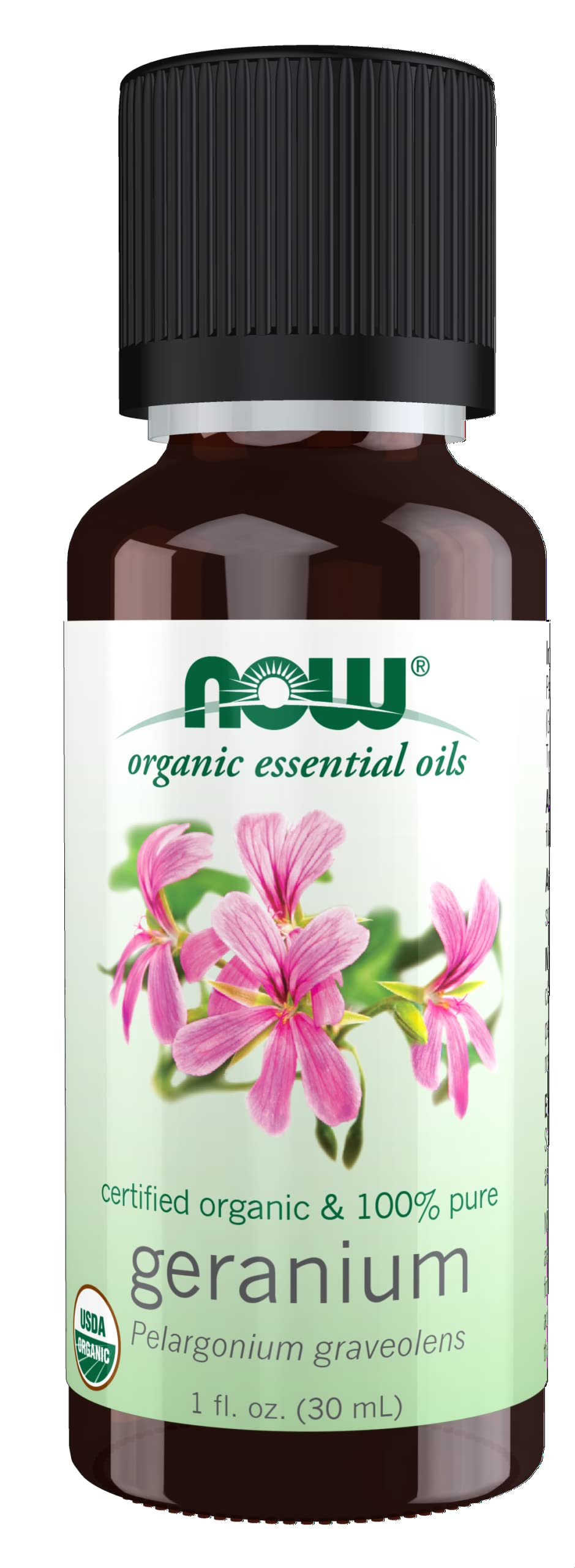 Foto 2 pulgar | Aceite Esencial Now Foods De Geranio, 30 Ml, Certificado Orgánico - Venta Internacional.