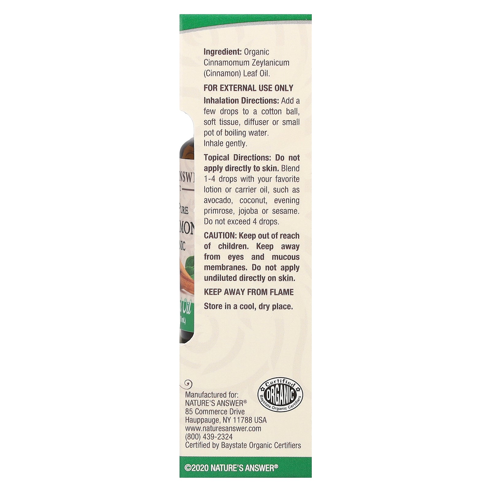 Foto 4 pulgar | Aceite Esencial Nature's Answer Canela 15 Ml - Venta Internacional