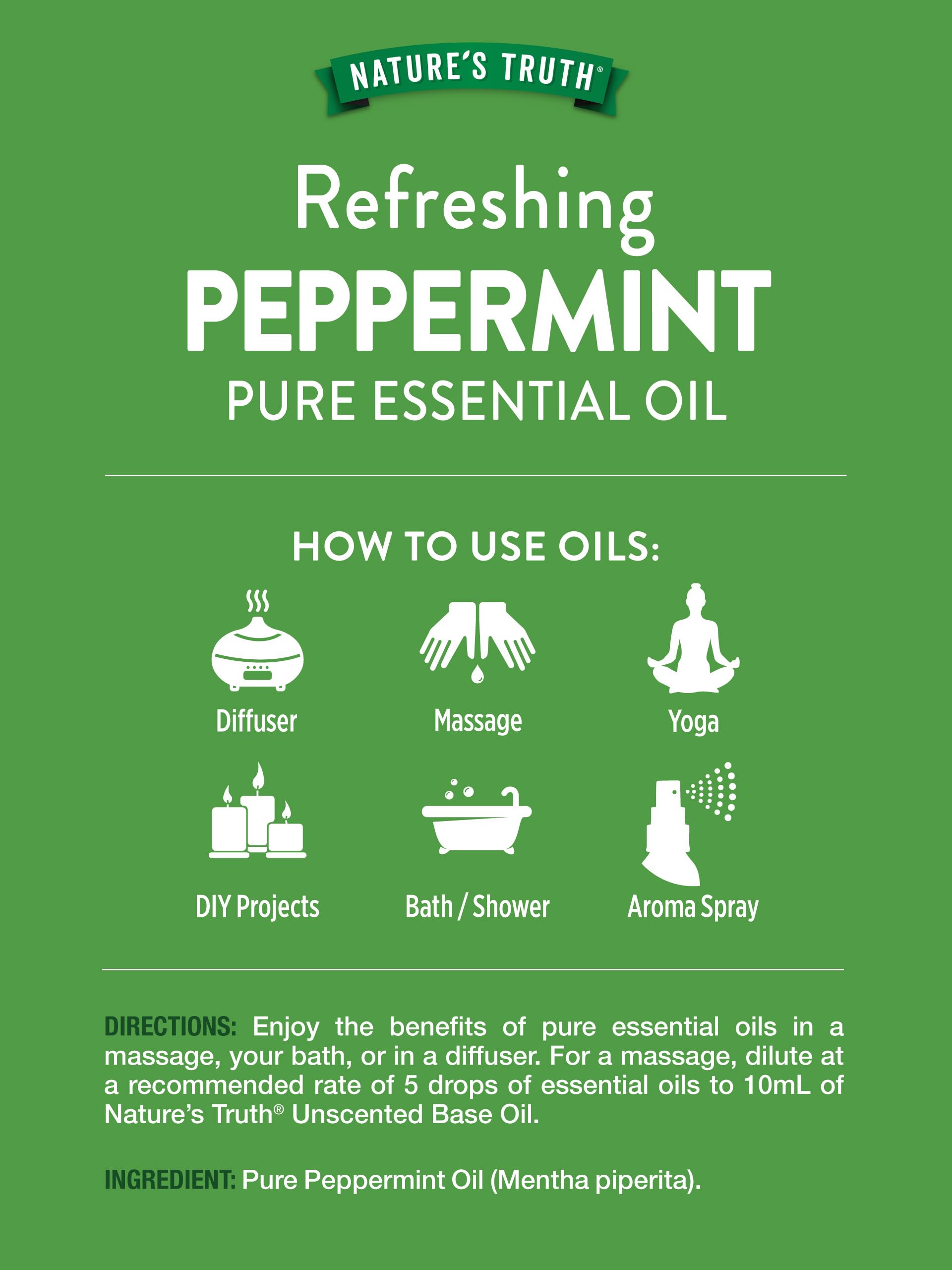 Foto 3 pulgar | Aceite Esencial Nature's Truth Peppermint 60 Ml Para Difusor - Venta Internacional.
