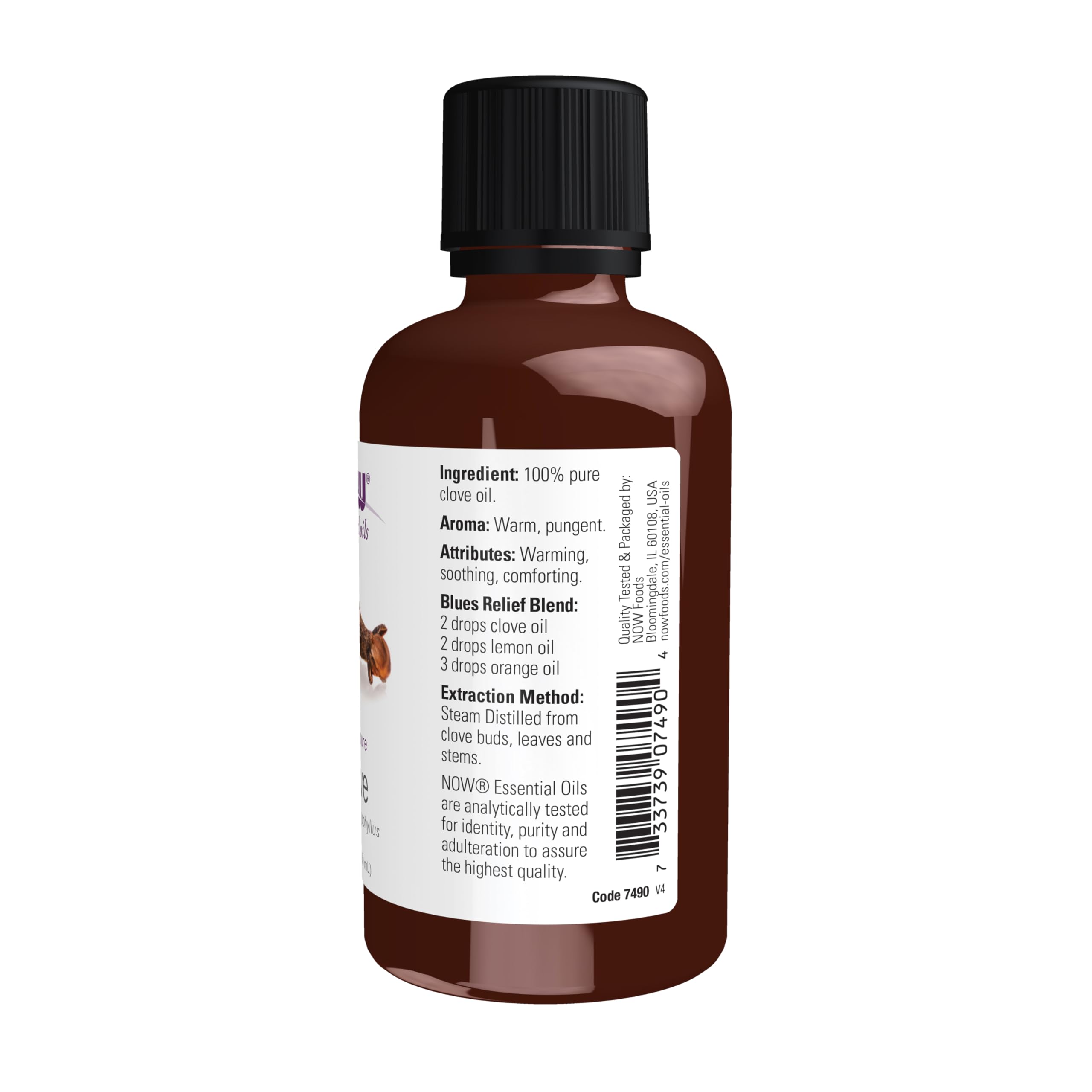 Foto 3 pulgar | Aceite Esencial Now Foods Clavo 100% Puro Vegano, 60 Ml - Venta Internacional.