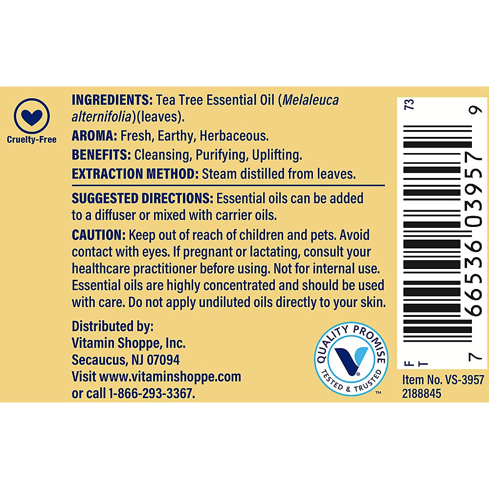 Foto 4 | Aceite Esencial The Vitamin Shoppe Tea Tree 30 Ml 100% Puro - Venta Internacional.