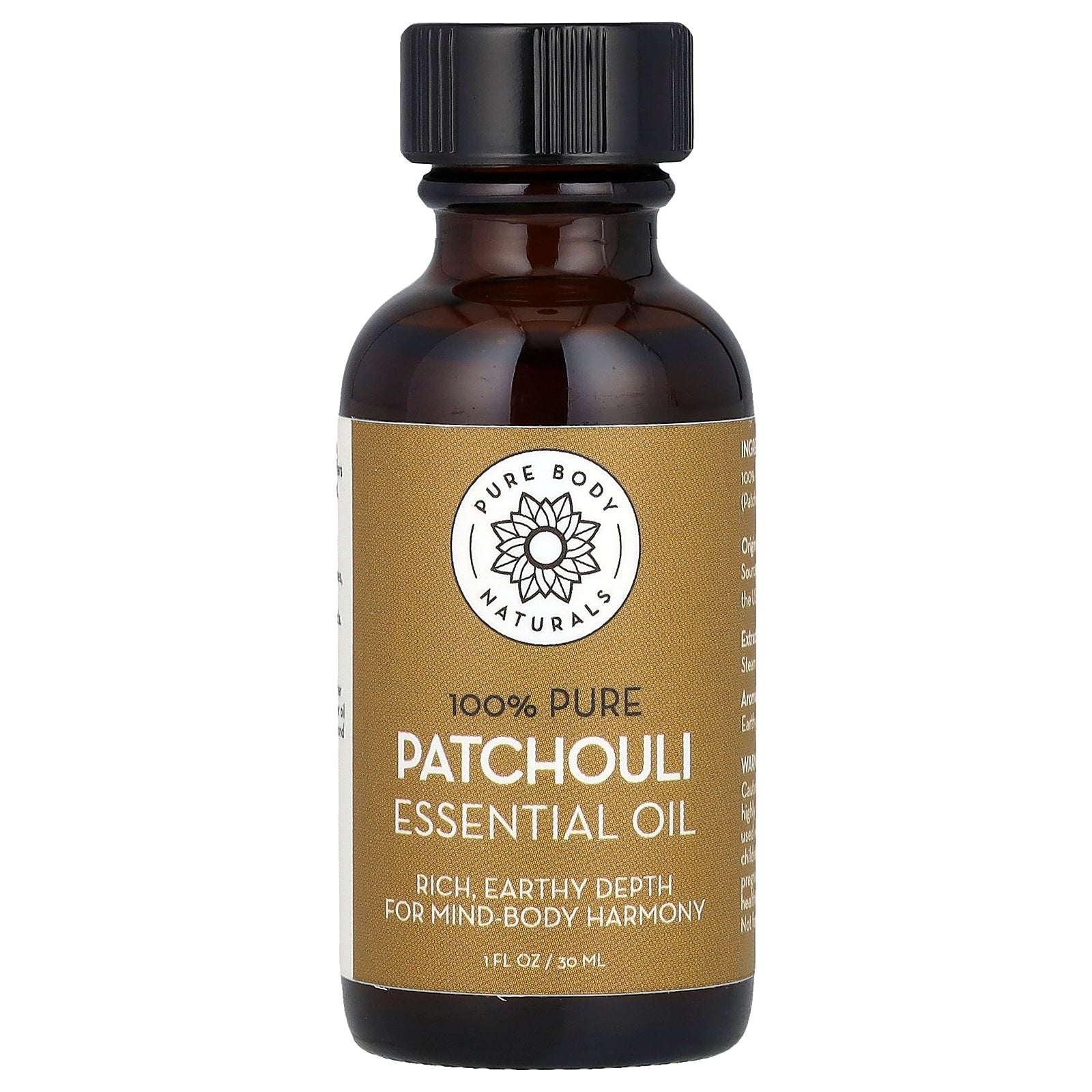Foto 2 pulgar | Aceite Esencial De Pachulí Pure Body Naturals 30 Ml (1 Fl Oz) - Venta Internacional.
