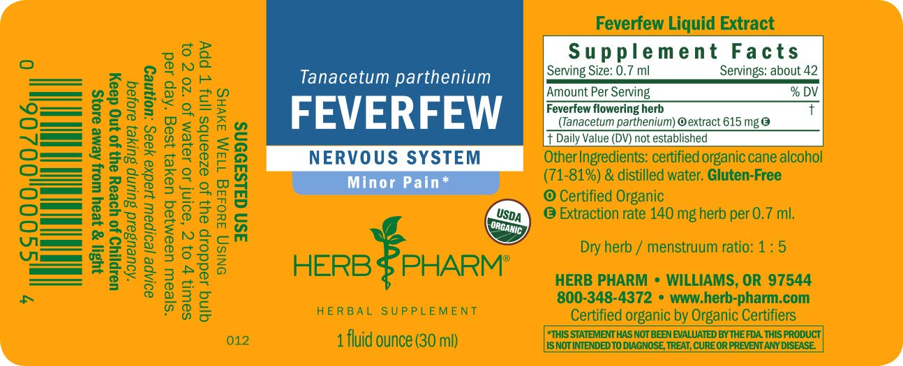 Foto 6 | Extracto Líquido Herb Pharm Feverfew Organic 30 Ml Minor Pain - Venta Internacional.
