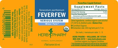 Foto 6 | Extracto Líquido Herb Pharm Feverfew Organic 30 Ml Minor Pain - Venta Internacional.