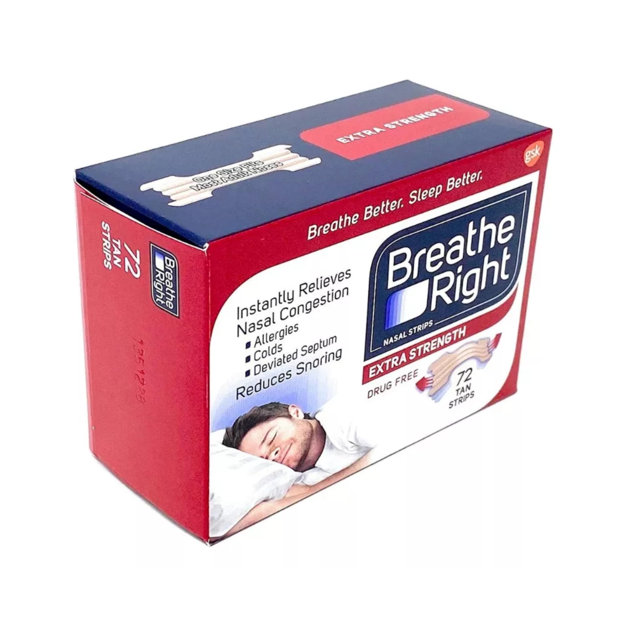 Foto 4 | Tiras Nasales Breathe Right Extra Strength  72 Tiras - Venta Internacional.