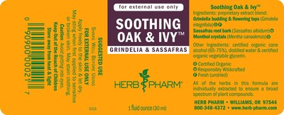 Foto 4 | Spray Tópico A Base De Hierbas Herb Pharm Relajante Para Roble E Hiedra 30 Ml - Venta Internacional.