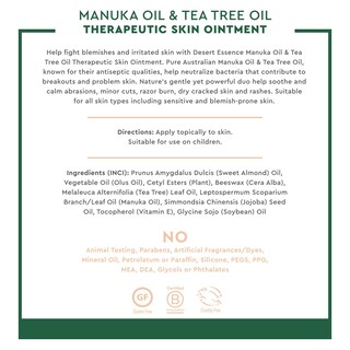 Foto 2 | Pomada Para La Piel Desert Essence Aceite De Manuka Y Árbol De Té 30 Ml - Venta Internacional.