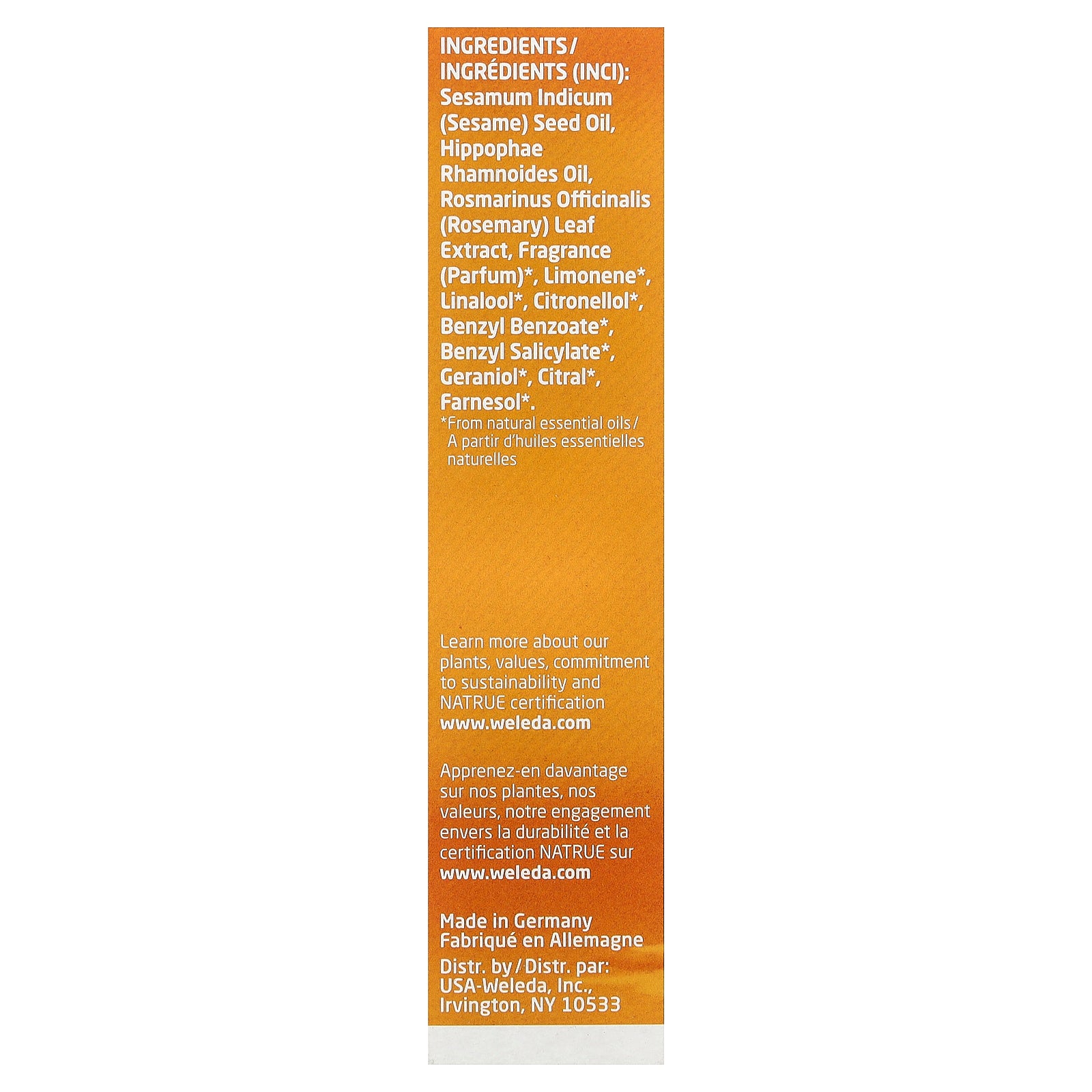 Foto 4 pulgar | Aceite Corporal Y De Belleza Weleda Hidratante Con Espino Amarillo 100 Ml - Venta Internacional.