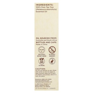 Foto 3 | Aceite Esencial De Árbol De Té Gurunanda 15 Ml 100% Puro Y Natural - Venta Internacional.