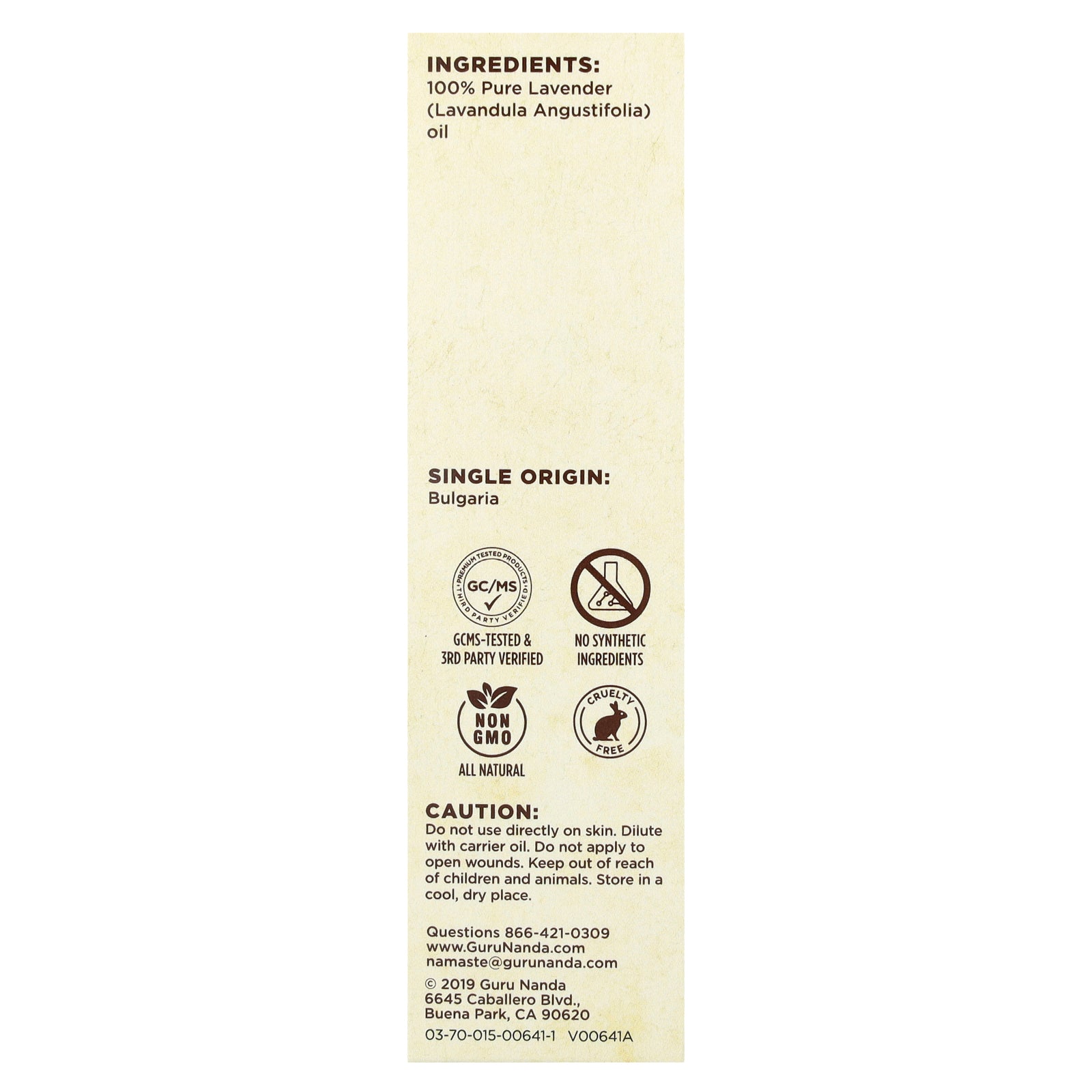 Foto 4 pulgar | Aceite Esencial Gurunanda True Lavender  15 Ml  100% Puro Y Natural - Venta Internacional.