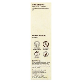Foto 3 | Aceite Esencial Gurunanda True Lavender 15 Ml 100% Puro Y Natural - Venta Internacional.